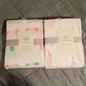 Cloud Island Fitted Crib Sheets